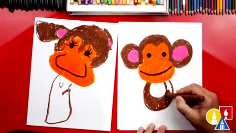 How To Draw A Monkey - Preschool