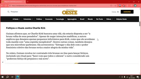 Blogueira extremista procurou bruxas para amaldiçoar Charlie Kirk.mp4