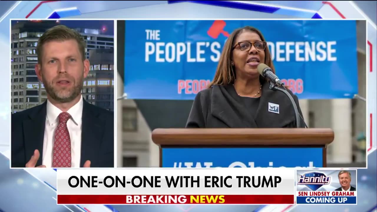 Eric Trump torches New York Attorney General Letitia James after her indictment