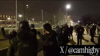 Leftist Rioters are attempting to BREAK DOWN the fence outside the Minneapolis ICE facility