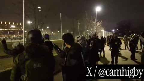 Leftist Rioters are attempting to BREAK DOWN the fence outside the Minneapolis ICE facility