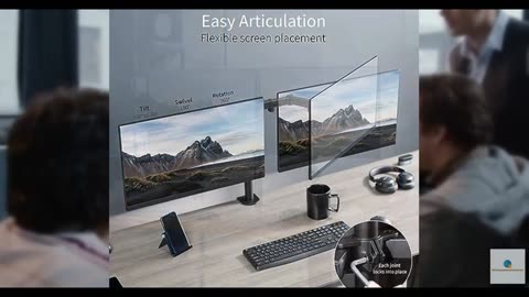 VIVO Dual Monitor Desk Mount, Holds 2 Computer Screens up to 30 inches and 22lbs
