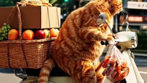 Delivery Cat in the Big City