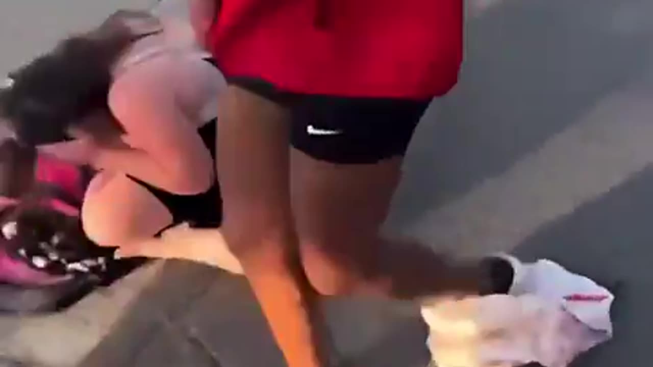 A video of a group of blacks randomly attacking white girls is going viral online