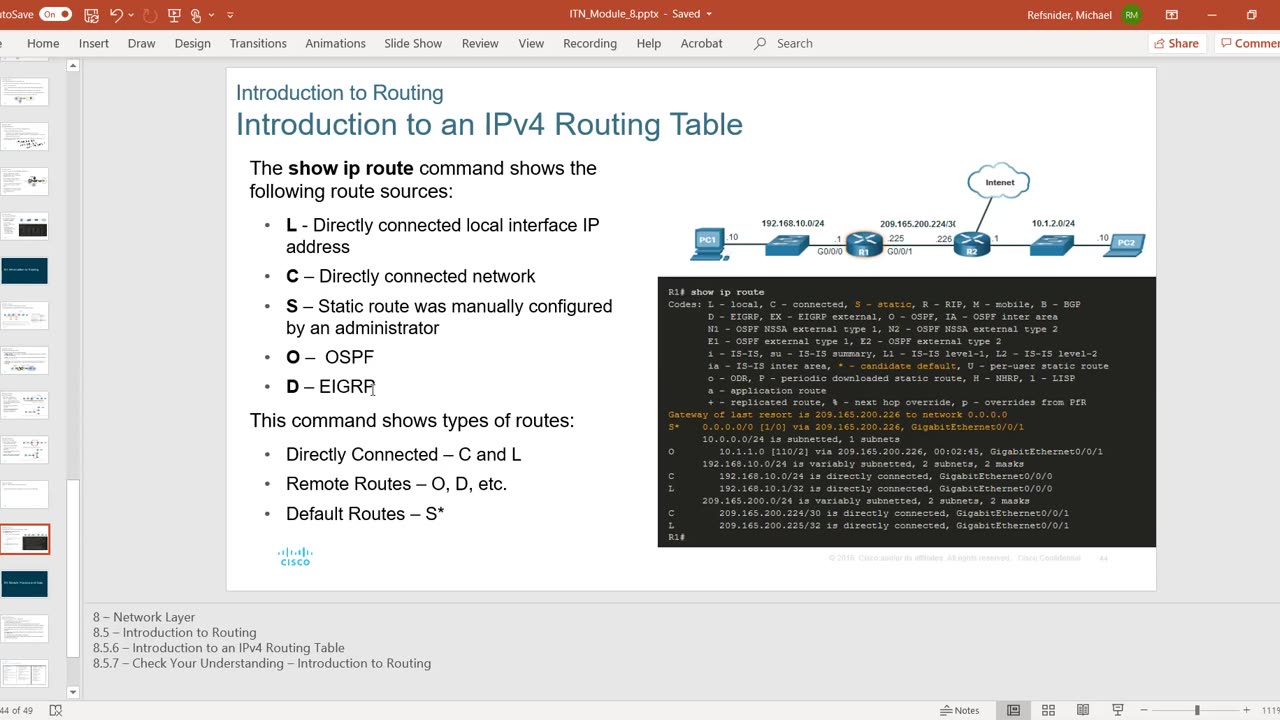 CCNAv7 - Chapter 8.3 - 8.5 - Lecture