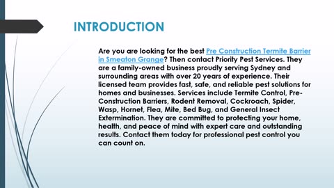 Priority Pest Services- The best Rodent Extermination in Smeaton Grange.