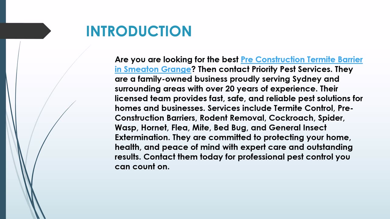 Priority Pest Services- The best Rodent Extermination in Smeaton Grange.