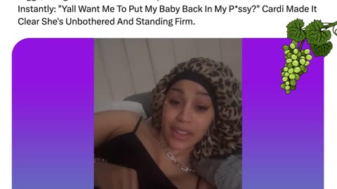 Cardi B Shuts Down Relationship Critics, Standing Firm And Unapologetic About Stefon Diggs.