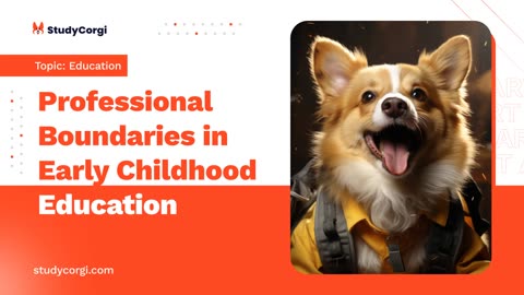 Professional Boundaries in Early Childhood Education - Research Paper Example