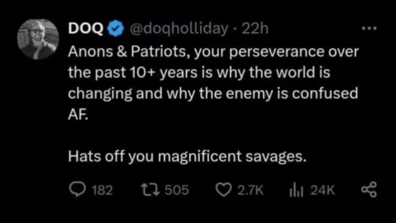 Message to Anons & Patriots (Worldwide!)