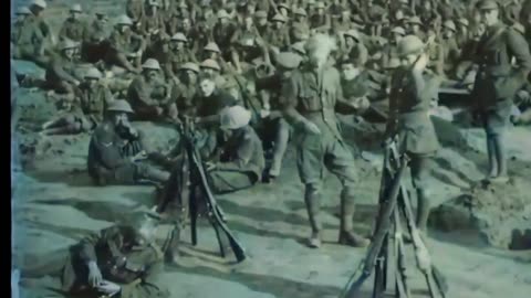 91 - Triumphant Pulse - WW1 Inspired Trench Music - Colourized Footage