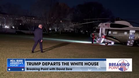 DAVID ZERE AT THE WHITE HOUSE AS TRUMP DEPARTS ON MARINE ONE