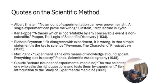 Scientist and theorist on the scientific method