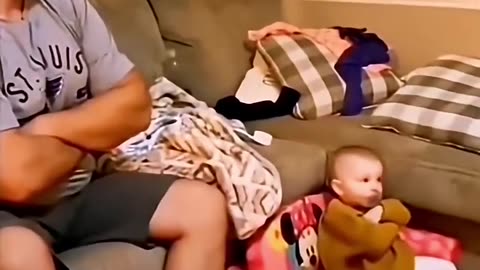 Funny baby imitation 😂