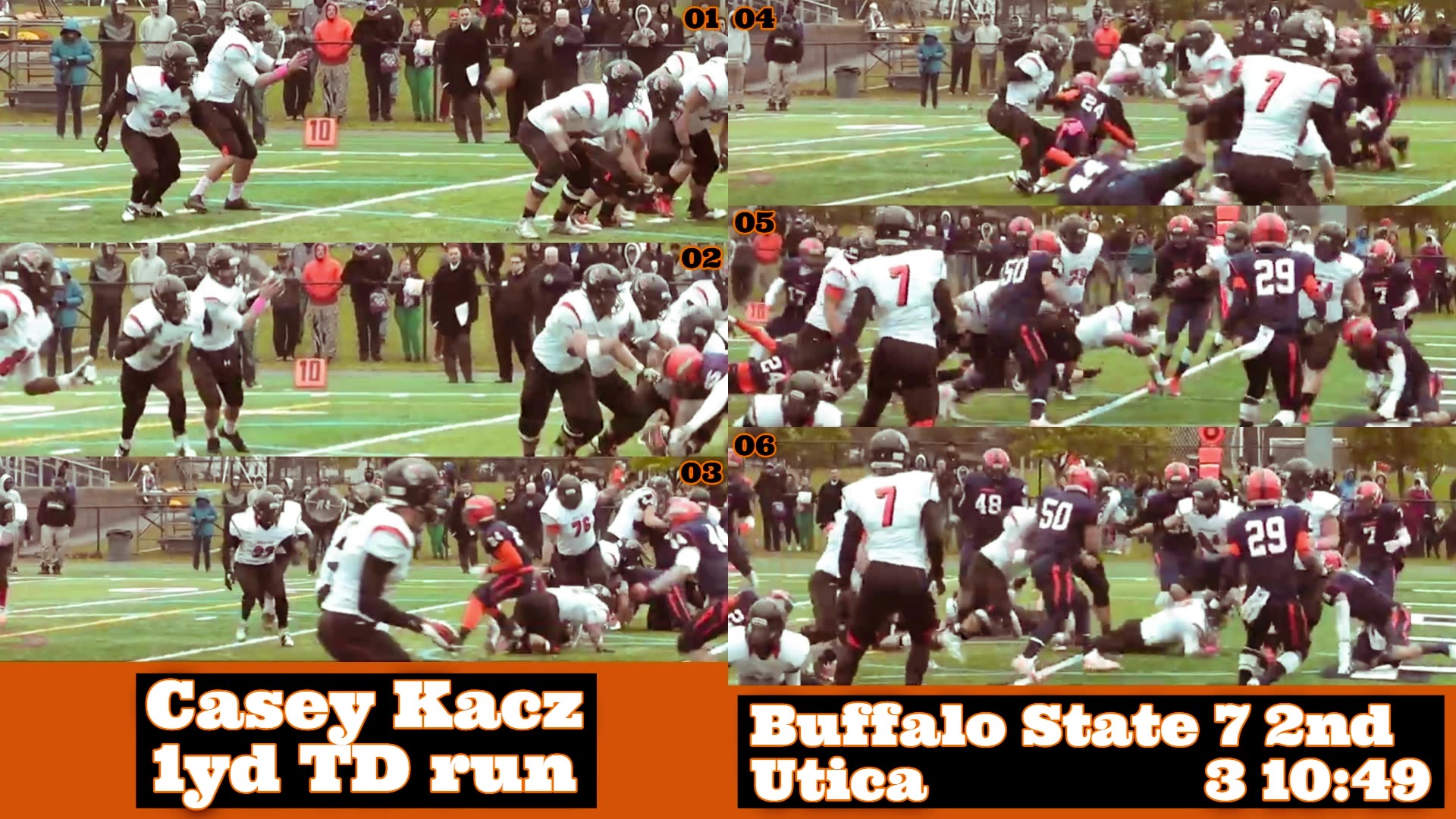 Prototype 333: Buffalo States Casey Kacz 1yd TD run vs Utica