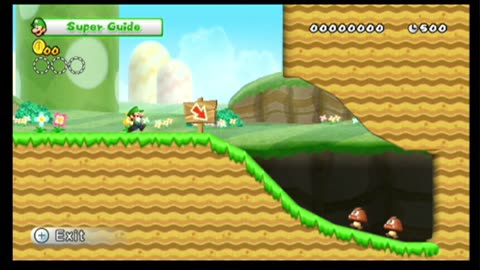 New Super Mario Bros. Wii: Super Guide (Wii) - World 1 (Part 1/NO COMMENTARY)