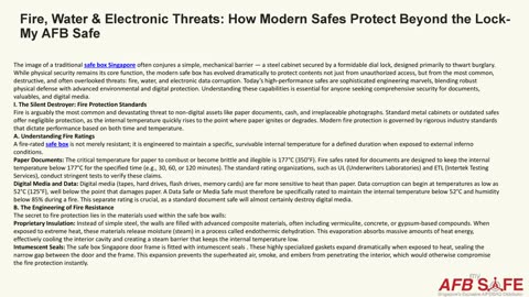Fire, Water & Electronic Threats: How Modern Safes Protect Beyond the Lock
