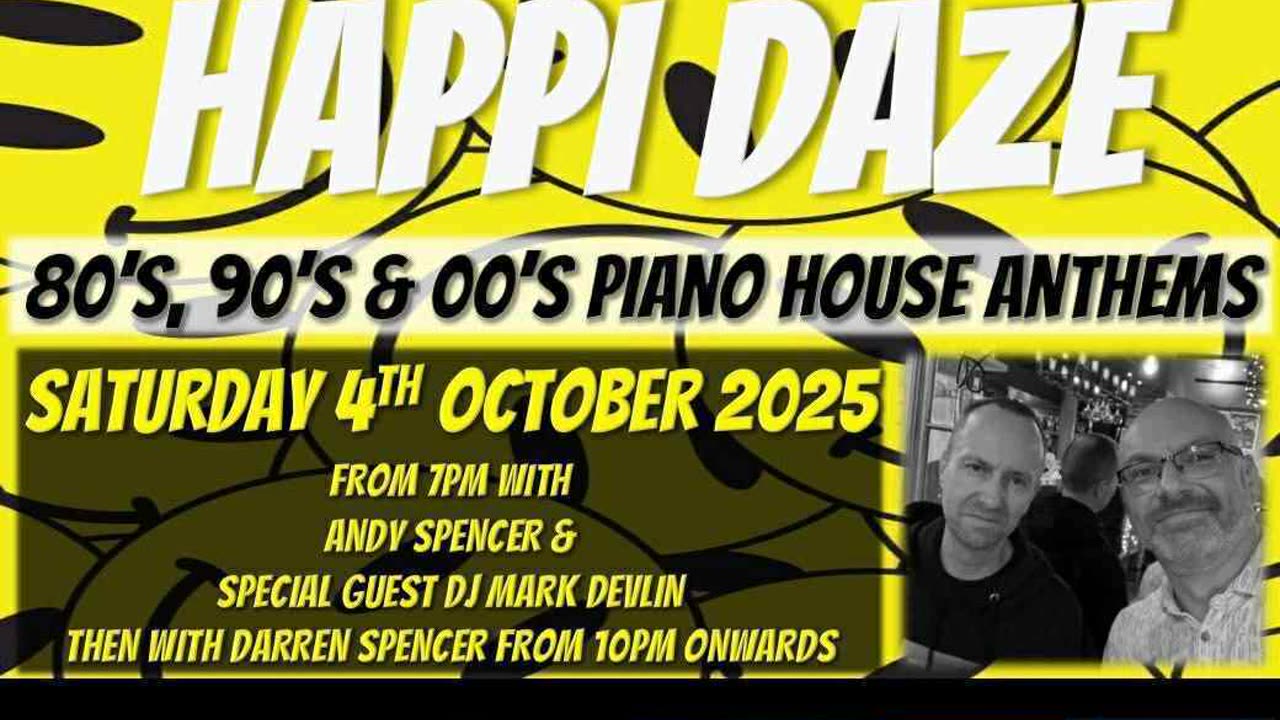MARK DEVLIN GUESTS ON HAPPI DAZE DJ LIVESTREAM WITH ANDY SPENCER, SATURDAY 4TH OCTOBER 2025