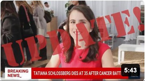 DING DONG, THE BITCH TATIANA SCHLOSSBERG IS FINALLY DEAD!