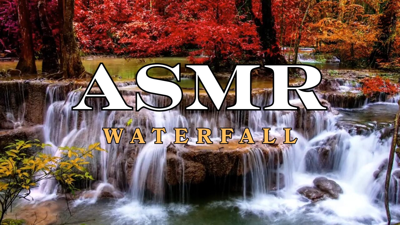 ASMR Waterfall Video with Peaceful Music, Fall Meditation and Healing Sounds
