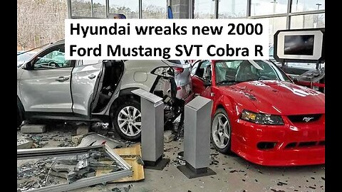 New 2000 Ford Mustang SVT Cobra R destroyed by Hyundai SUV