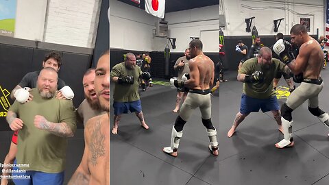 Alex Pereira Spars with Rapper Action Bronson