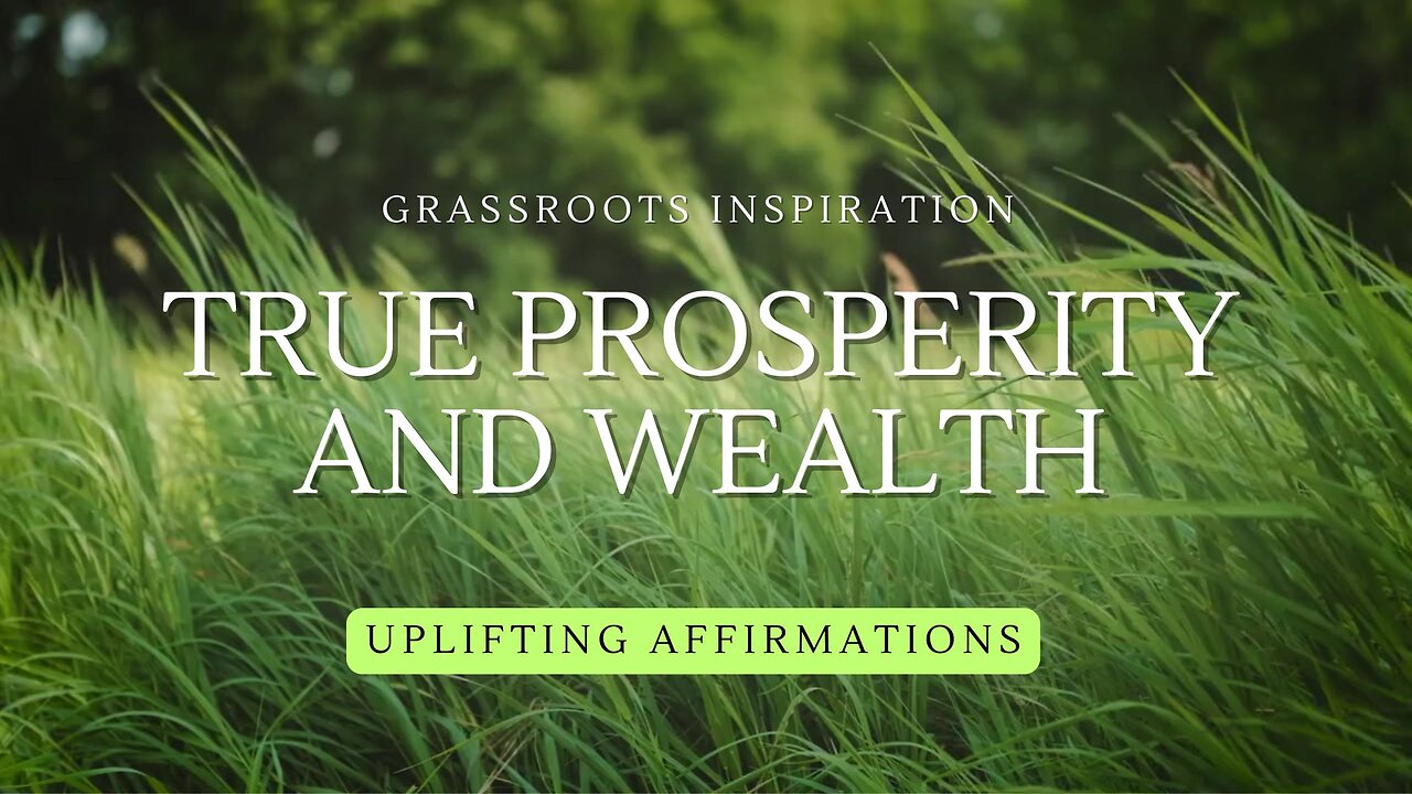 Grassroots Inspiration — True Prosperity & Wealth 🌿