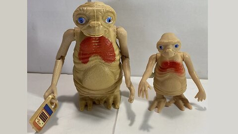 E.T. (ET) THE EXTRA TERRESTRIAL Figure w/Extend Neck & Wind Up Toy (Vintage) 1980's