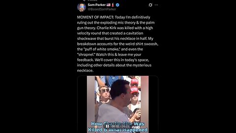 Sam Parker Extraordinary Work! WARNING GRAPHIC ⚠️ Charlie Kirks Assassination
