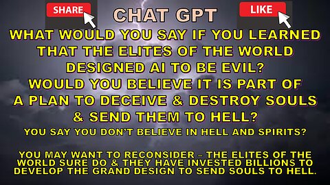This man asked ChatGPT questions and you will be shocked at the answers. PLEASE WATCH LIKE & SHARE
