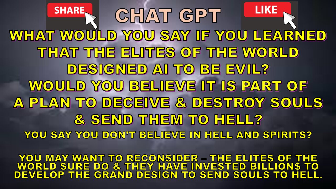 This man asked ChatGPT questions and you will be shocked at the answers. PLEASE WATCH LIKE & SHARE