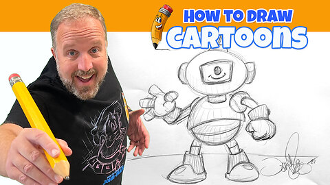 How to draw a cartoon robot