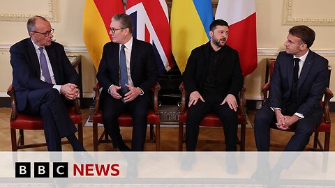 European leaders walk tightrope between backing Ukraine and keeping US on board | BBC News