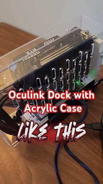 DIY OCuLink eGPU Dock Build: Acrylic Case/Mini PSU for a Powerful eGPU #shorts #egpu #oculink