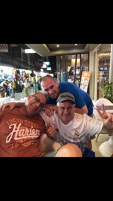 6 ok out with the boys its happy hour having a few cocktails in pattaya