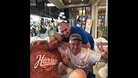 6 ok out with the boys its happy hour having a few cocktails in pattaya