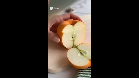 Slicing an Orange Apple | Oddly Satisfying ASMR Fantasy