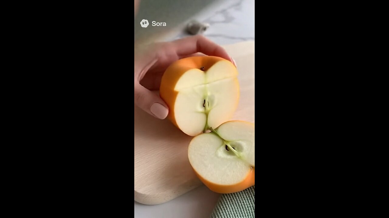 Slicing an Orange Apple | Oddly Satisfying ASMR Fantasy