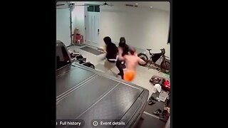 Guy fights two home invaders, when they try to run he drags one back inside and beats him some more!