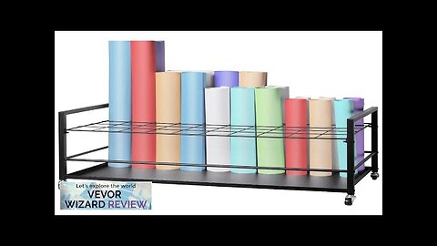 VEVOR Blueprint Storage Rack 50 Slots Mobile Roll File Holder for Architectural Review