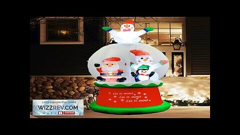 Inflatable Christmas Snow Globe with LED Light Blow Up Santa Penguin Snowman Review