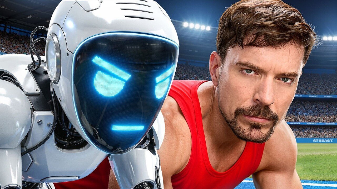 World's Fastest Man Vs Robot!