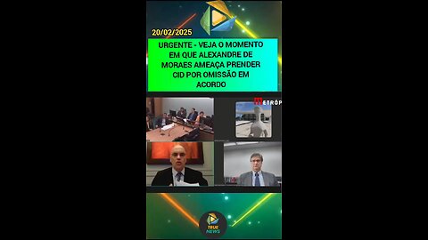 URGENTE - Veja o momento em que Alexandre de Moraes ameaça prender Cid por omissão em acordo