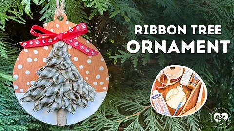 DIY Ribbon Tree Ornaments 🎄✨ Rustic Wood Christmas Craft LIVE!