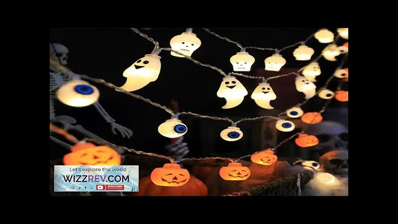 Halloween Decoration Led Light String Pumpkin Skull Head Eyeball Shaped Lamp String Review