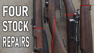 Four Military Surplus Rifle Stock Repairs