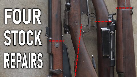 Four Military Surplus Rifle Stock Repairs