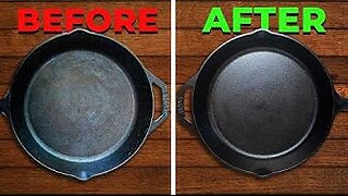Cast Iron Skillet Restoration | Clean, Season & Make It Nonstick Forever