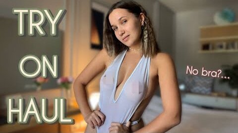 [ 4K TRY ON HAUL ] Clothes Haul | Sheer Bodysuits Try On No Bra With Effi