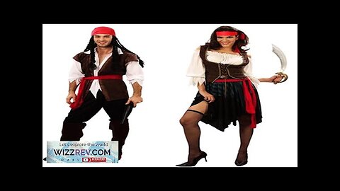 Pirate Costumes for Women Men Adult Halloween Male Captain Jack Sparrow Costume Review